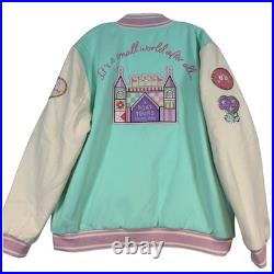 Disney Parks Stoney Clover Lane Its a Small World Varsity Jacket Mint Green XL