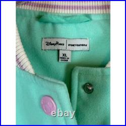 Disney Parks Stoney Clover Lane Its a Small World Varsity Jacket Mint Green XL