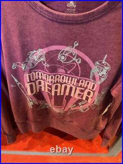 Disney Parks Tomorrowland Dreamer Purple Sweatshirt XL XXL NEW