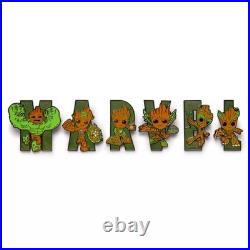 Disney Parks We Are Groot Marvel Letter Mystery Pin Set Complete