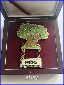 Disney Pin Animal Kingdom LE 50! Dangle Tree of Life Box 15th Anniversary Set