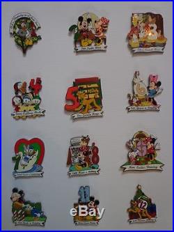 Disney Pin DLR Twelve Days of Christmas 2002 Limited Edition Set of 12 Pins