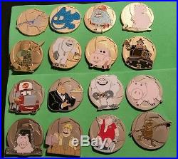 Disney Pin LE WDW Pixar Party 2016 John Ratzenberger Mystery Complete 16 Pin Set