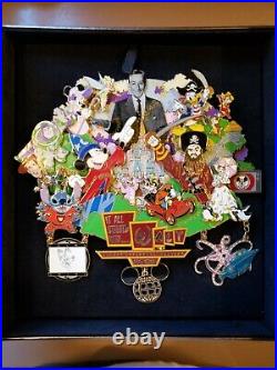 Disney Pin Le It All Stsrted With Walt Wdw Event Super Jumbo Stitch Figment Tink