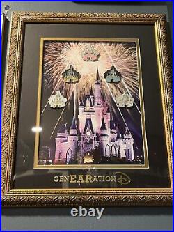Disney Pin Lot Framed Set GenEARation D Event Cinderella Castle WDW LE 150