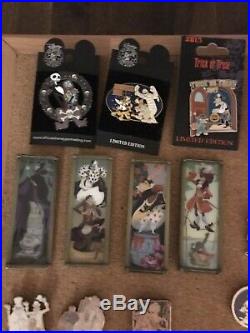 Disney Pin Lot of 43 Haunted Mansion Nightmare Halloween LE & Lanyard Archives