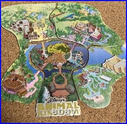 Disney Pin Set WDW Cast Member Atlas Animal Kingdom Park Puzzle Map Jumbo LE3000