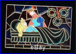 Disney Pin Stained Glass Prince Phillip Princess Aurora Sleeping Beauty LE100