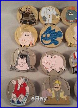 Disney Pin WDW Pixar Party 2016 John Ratzenberger Mystery Complete 16 Pin Set