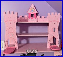Disney Pink Princess Castle Theme Wall 3 Shelf Cinderella Sleeping Beauty Belle