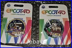 Disney Pins Epcot 40th Anniversary Complete Pin Set of 11 Showcase Lands NEW