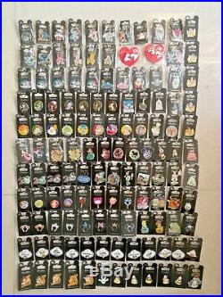Disney Pins Lot Of 128 Pins Princesses Stitch Star Wars Maps Lollipop Name Taps