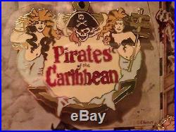 Disney Pirates Of The Caribbean Framed Pin Set Rare With Cov