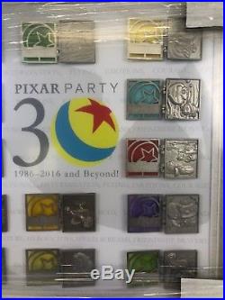 Disney Pixar Party Countdown Artist Proof Pin Frame Complete 13 Disney Pin Set