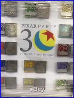 Disney Pixar Party Countdown Artist Proof Pin Frame Complete 13 Disney Pin Set