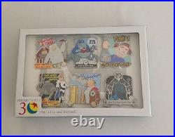 Disney Pixar Party Pin Event Pixar Villains 6 Pin Box Set Le 300 + Giftcard