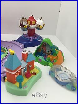 Disney Polly Pocket Magic Kingdom Theme Park Castle Train Dumbo Ride People Lot