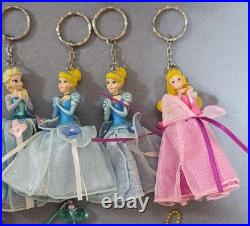 Disney Princess Key Holder Set 21 Pcs Elsa Ariel Belle Cinderella Used Japan