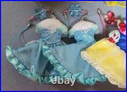Disney Princess Key Holder Set 21 Pcs Elsa Ariel Belle Cinderella Used Japan