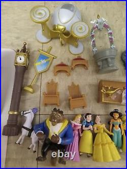 Disney Princess Theme Park Monorail Cinderella Castle With Figures Read Descrpt