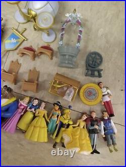 Disney Princess Theme Park Monorail Cinderella Castle With Figures Read Descrpt