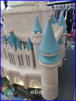 Disney Princess Theme Park Monorail Cinderella Castle With Figures Read Descrpt