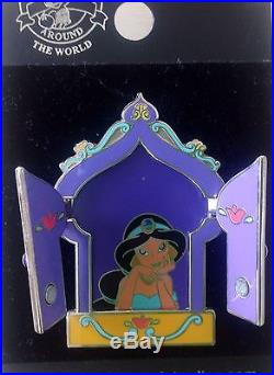 Disney RARE WDW Princess Hinged Window Complete set of 7 Pins