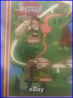 Disney Resort Monorail Framed Pin Set Limited To 100 Figment Tinkerbell Mickey