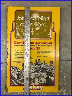 Disney Saturday Night Caribbean Carnival Cardboard 1975 Display Stand Theme Park