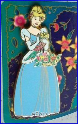 Disney Shopping MOC LE 1000 Princess Garden Card Ariel Belle Auroura 5 Pin Set
