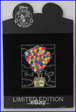 Disney Shopping Store LE 250 Pin 77069 Pixar Up Stained Glass House Carl Balloon