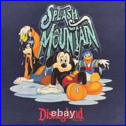 Disney Splash Mountain'Yer Gonna Git Wet' Y2K Theme Park T Shirt Blue 2XL EUC