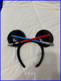 Disney Star Wars Mickey Mouse Ear Headband with Lightsabers Theme Park Souvenir