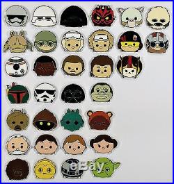 Disney Star Wars Tsum Series 1 & 2 Mystery Pack Collection 33 Pin Complete Set