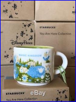 Disney Starbucks NEW Set of 4 theme Park Mug Ornaments