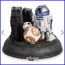 Disney Starwars R2-D2 BB-8 Astromech Droids Figurine Light Up Statue Set. New