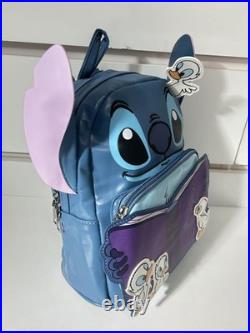 Disney Stitch Backpack Loungefly Style 12x9 inches Used Japan Disney Stitch Backpack Loungefly Style 12x9 inches Used Japan