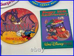 Disney Store Cast Member Buttons Theme Park Promo Collection Lot of 10