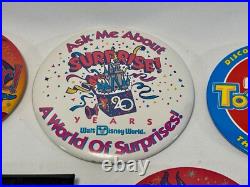 Disney Store Cast Member Buttons Theme Park Promo Collection Lot of 10