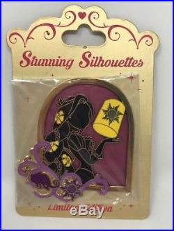 Disney Store Princess Stunning Silhouettes Jumbo Pin Tangled Rapunzel LE 300