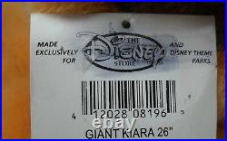 Disney Store Theme Parks GIANT KIARA 26 Stuffed Plush Lion King Simba's Pride
