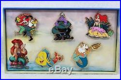 Disney Store UK Ariel The Little Mermaid LE 150 5-Pin Box Set