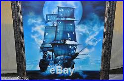 Disney The Black Pearl Canvas Giclee By John Rowe Pirates Of The Caribbean