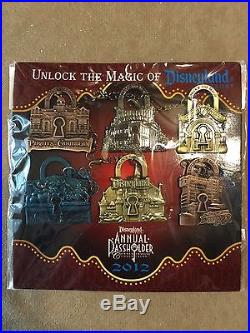 Disney The Lost Keys Locks Pin Set Annual Passholder Very Rare and Hard To Find