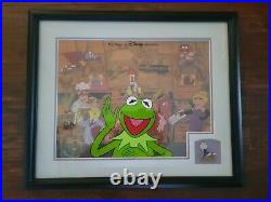 Disney The Muppets Kermit Magic Of Animation Framed Cell 16x20 With Ms PIGGY pin