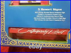 Disney Theme Park Collection Monorail Accessories 5 Resort Signs Polynesian Etc