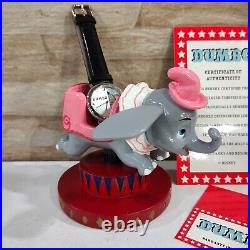 Disney Theme Park Dumbo Elephant Wrist Watch with Figurine Limited Edition 2000
