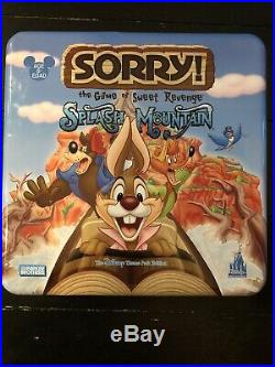 Disney Theme Park Edition SORRY the Game of Sweet Revenge Splash Mountain 2005