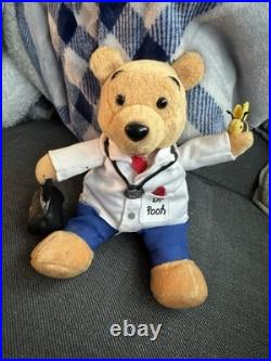 Disney Theme Park Edition Winnie The Pooh DR DOCTOR Bee Plush 8 RARE NWT HTF