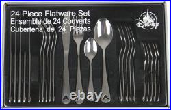 Disney Theme Park Exclusive Mickey Icon 24 Piece Flatware Set Silver